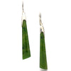 Earrings NZ Nephrite Jade | 925 sterling Silver | Elegant long tapering stones | Libra Star Stone | Crystal Heart Melbourne Australia since 1986