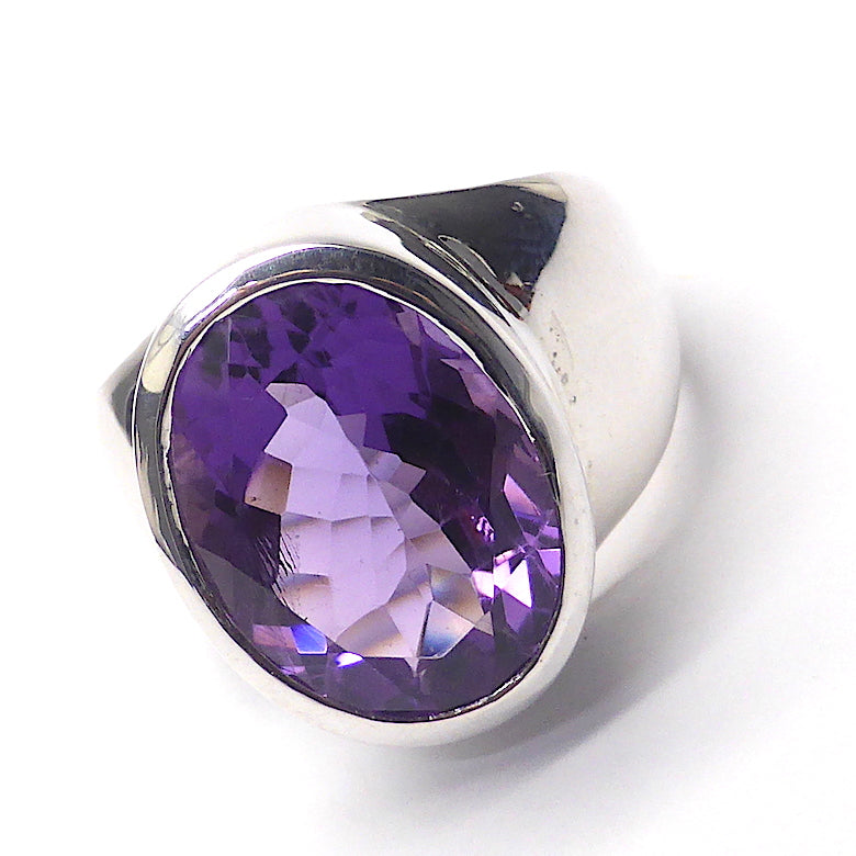 Oval Cut 10 Carat Dark Deep Purple Amethyst deals Mens Ring Sterling Silver 925 Handmade Amethyst Ring