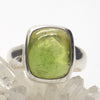 Green Tourmaline Ring | Oblong Cabochon | 925 Sterling Silver  | US Size 7 | AUS Size N1/2 | Energise unblock the Heart | Leo Scorpio Sagittarius Star stone | Genuine Gems from Crystal Heart Australia since 1986