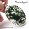 Moss Agate l Pendant | 925 Sterling Silver | Quality Setting | Verdant organic looking inclusions of vivid green Chlorite in Clear Quartz | Balance the Branches in your Path | Clear Lungs | Strengthen Nervous system | Genuine gems from Crystal Heart Melbourne Australia since 1986