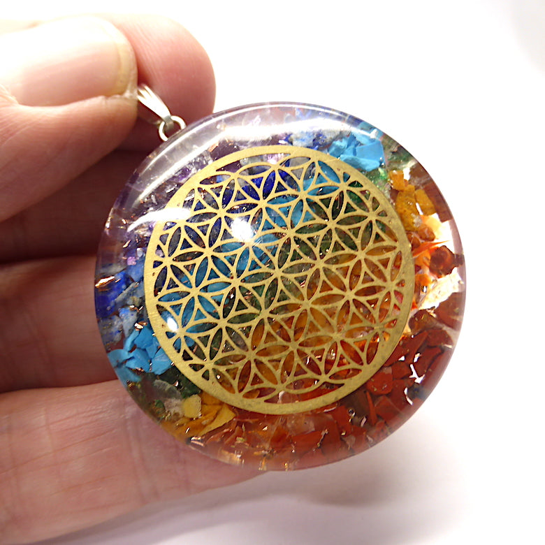 Chakra Crystals Flower of Life Necklace