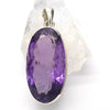 Brazilian Amethyst Pendant | A Grade Faceted Oval | Lovely shade, not to deep or too light | 925 Sterling Silver | Quality Silver Work | Crystal Heart Melbourne Australia since 1986