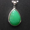 Chrysoprase Pendant | Teardrop Cabochon | 925 Sterling Silver | Perfect Apple Green Good Translucency | | AKA Australian Jade | Empowering healer | Genuine Gemstones from Crystal Heart Melbourne Australia since 1986