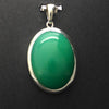 Chrysoprase Pendant | Oval Cabochon | 925 Sterling Silver | Perfect Apple Green Good Translucency | | AKA Australian Jade | Empowering healer | Genuine Gemstones from Crystal Heart Melbourne Australia since 1986