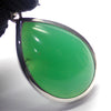 Chrysoprase Pendant | Teardrop Cabochon | 925 Sterling Silver | Perfect Apple Green Good Translucency | | AKA Australian Jade | Empowering healer | Genuine Gemstones from Crystal Heart Melbourne Australia since 1986