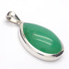 Chrysoprase Pendant | Teardrop Cabochon | 925 Sterling Silver | Perfect Apple Green Good Translucency | | AKA Australian Jade | Empowering healer | Genuine Gemstones from Crystal Heart Melbourne Australia since 1986