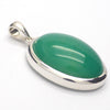 Chrysoprase Pendant | Oval Cabochon | 925 Sterling Silver | Perfect Apple Green Good Translucency | | AKA Australian Jade | Empowering healer | Genuine Gemstones from Crystal Heart Melbourne Australia since 1986