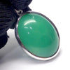 Chrysoprase Pendant | Oval Cabochon | 925 Sterling Silver | Perfect Apple Green Good Translucency | | AKA Australian Jade | Empowering healer | Genuine Gemstones from Crystal Heart Melbourne Australia since 1986