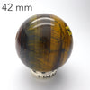 Tiger Eye Crystal Sphere | Golden with bandings  of Blue Tiger eye or Hematite | Focus Mental Strength | Study | Genuine Gems from Crystal Heart Melbourne Australia since 1986