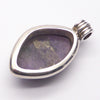 Charoite Cabochon Pendant | 925 Sterling silver | Marquise shape, Besel set | hinged Bale | Deep Purple with light & dark rivers | Genuine Gems from Crystal Heart Australia 1986