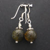 Labradorite Earrings | Smooth 10 mm beads | Sterling Silver Shepherd Hooks and decorative caps | Fair Trade | Genuine Gems from Crystal Heart Melbourne Australia since 1986