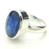 Blue Kyanite Ring, Faceted Oval | 925 Sterling Silver | US Size 9 | AUS or UK Size  R1/2 | Uplift and protect the Heart | Taurus Libra Aries Gemstone | Genuine Gems from Crystal Heart Melbourne Australia since 1986