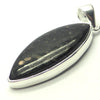 Nuummite Pendant | 925 Sterling Silver | Marquis Cabochon | Black with Golden Flecks | Soul Retrieval | Clear emotional entanglements | Genuine Gemstones from Crystal Heart Melbourne Australia since 1986 | nuumite | nummite