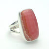 Rhodochrosite Ring | Deep Colour & Translucence | Oblong Cab | Besel Set with open back | Comfy split band | 925 Sterling Silver | US size 6 | AUS Size L1/2 | Passionate Heart | Loving Dream realisation | Genuine Gems from Crystal Heart Australia since 1986