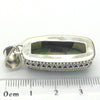 Ruby in Fuschite Pendant, Oblong, Ornate 925 Silver, r4