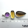 Faceted Amethyst, Smoky Quartz and Natural Citrine Pendant, | 925 Sterling Silver | Flawless A Grade Stones with excellent colour | Abundant Energy Repel Negativity | Spiritual Vision | Comes with valuation | Genuine Gems from Crystal Heart Melbourne Australia  since 1986