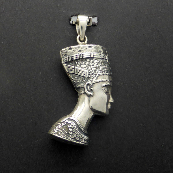 Shops Nefertiti Pendant Hematite German Glass Wire Wrapped Egyptian