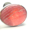 Rhodochrosite Pendant |  Salmon Red with characteristic white curved inclusions | Quality 925 Sterling Silver Setting with open back | Deep compassion, wish fulfillment | Genuine Gems from Crystal Heart Melbourne Australia since 1986