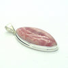 Rhodochrosite Pendant | Translucent Salmon pink with good translucence | 925 Sterling Silver Setting with open back | Deep compassion, wish fulfillment | Genuine Gems from Crystal Heart Melbourne Australia since 1986