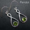 Peridot Gemstone Earrings | Faceted Rounds | 925 Sterling Silver | Infinity Loop | Genuine Gems from Crystal Heart Melbourne Australia since 1986