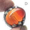 Carnelian Cabochon Ring | Orange Chalcedony | Oval Cabochon | 925 Sterling Silver | Bezel Set with addtional Talon Styled Claws | Medieval magic | US Size 8 | AUS Size P 1/2 | Creativity Focus | Cancer Leo Taurus | Genuine Gems from Crystal Heart Melbourne Australia since 1986