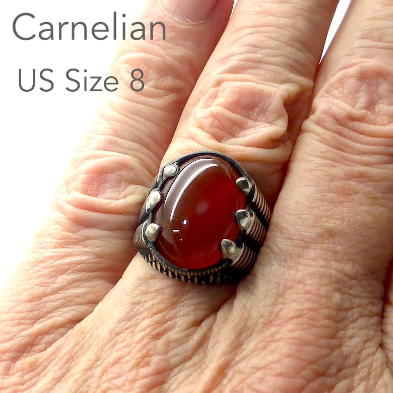 Carnelian ring Gemstone ring Handmade ring Carnelian jewelry Statement Rings Gold plated Vintage ring Sterling shops silver Fine greek jewelry