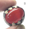 Carnelian Cabochon Ring | Orange Chalcedony | Oval Cabochon | 925 Sterling Silver | Bezel Set with addtional Talon Styled Claws | Medieval magic | US Size 8 | AUS Size P 1/2 | Creativity Focus | Cancer Leo Taurus | Genuine Gems from Crystal Heart Melbourne Australia since 1986