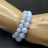 Blue Lace Agate Beaded Stretch Bracelet | 8mm or 10 mm Beads | Fair Trade Semi Precious Gemstone Bracelets | Stretch Bracelet | Genuine Gemstones from Crystal Heart Melbourne Australia since 1986