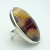 Australian Mookaite Ring  | 925 Sterling Silver | Oval Cabochon | Rich Ochre and Wine or Maroon | Quality Bezel Setting | US Ring Size 7.75 | AUS Size P | Dreamtime | Ancestral Spirits | Genuine Gems from Crystal Heart Melbourne Australia since 1986