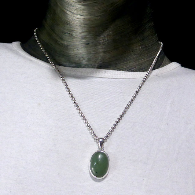 Silver jade online pendant