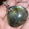 Labradorite Pendant | Large Cabochon | Faced Amethyst and Garnet rounds in the detailed bail | Green and Gold Flashes |  Genuine Gems from Crystal Heart Melbourne Australia since 1986