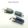 Blue Kyanite Pendant | Single Point | Silver Plated white metal | EMF Protection | Visualisation Journeys |  Genuine Gems from Crystal Heart Melbourne Australia since 1986 