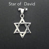 Star David Pendant | Seal of Solomon | Alchemical symbol |Union of Fire and Water, male and female | 925 Sterling Silver | Crystal Heart Melbourne Australia since 1986