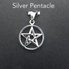 Pentacle Pendant  | 925 Sterling Silver | 5 pointed Star in Circle | 20 mm Diameter | Wisdom Protection Harmony & Power | Monthly Manifestation | Genuine Gems from Crystal Heart Melbourne Australia since 1986