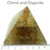 Orgonite Pyramid with Citrine and Clear Quartz Point