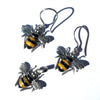 Bee Pendant or Earrings with Enamel, 925 Silver