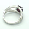 Garnet Ring | Faceted 8 mm Round | Clear Stone, Strong Red | 925 Sterling Silver | Nicely Styled Design |  US Size 6 | 7| 8 | 9 | Warm Friendly Energising Heart  | Genuine Gemstones from Crystal Heart Melbourne Australia since 1986