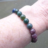 Libra Astrology Stretch Bracelet | 8mm Beads | Bloodstone | Lepidolite | Lapis Lazuli | Moonstone | Sunstone | Fair Trade Semi Precious Gemstone Bracelets | Genuine Gemstones from Crystal Heart Melbourne Australia since 1986