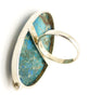 Turquoise Ring, Giant Stone, 925 Silver