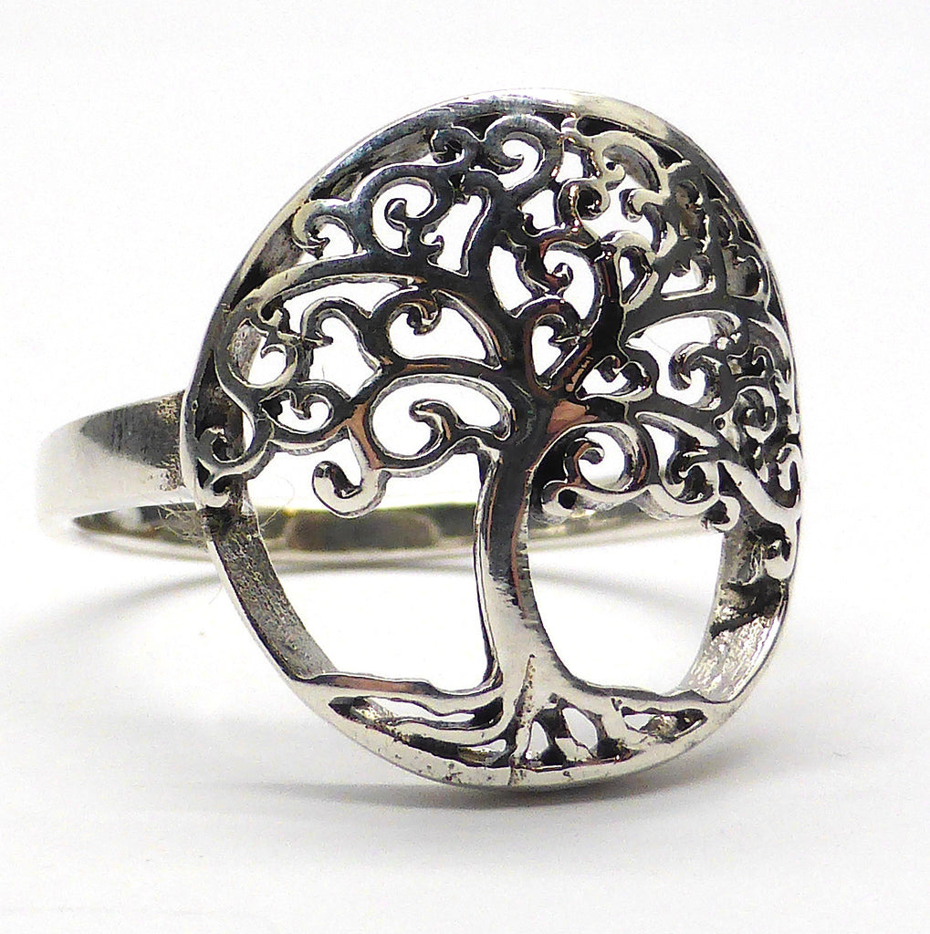 Ring Tree of Life Motif | 925 Sterling Silver | Crystal Heart Melbourne Australia Silver and Gemstone Alternative Megastore since 1986