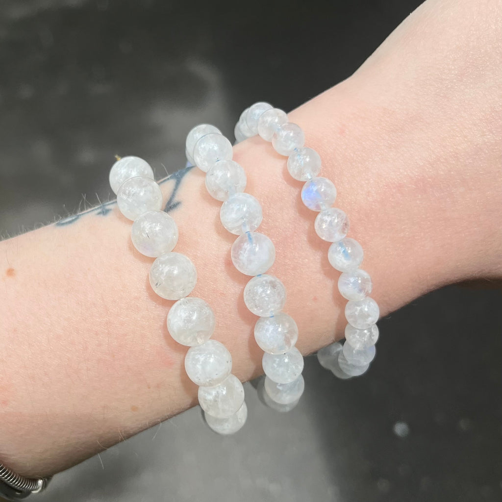 Moonstone Bead Stretch Bracelet | Feminine Stones | Intuition | Flow | Fair Trade | Crystal Heart Melbourne Australia since 1986