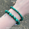 Malachite Stretch Bracelet |  Fair Trade | Strong Elastic Thread | 6 or 8 mm beads | Detoxing | Divine Feminine | Genuine Gems from Crystal Heart Melbourne Australia since 1986